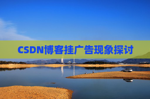 CSDN博客挂广告现象探讨